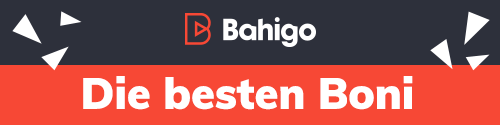 bahigo logo rote fläche dunkler hintergrund geometrische formen