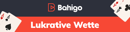bahigo logo karten symbole dunkler hintergrund rote fläche
